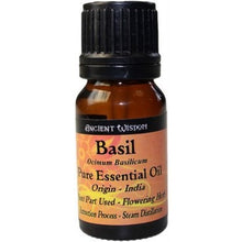 Load image into Gallery viewer, Our basil essential oil is the perfect choice to enhance wellbeing, ease digestion, reduce cold and cough symptoms.
